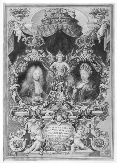 Philip V King of Spain and Maria Luisa of Savoy, 1713 by Spanish School